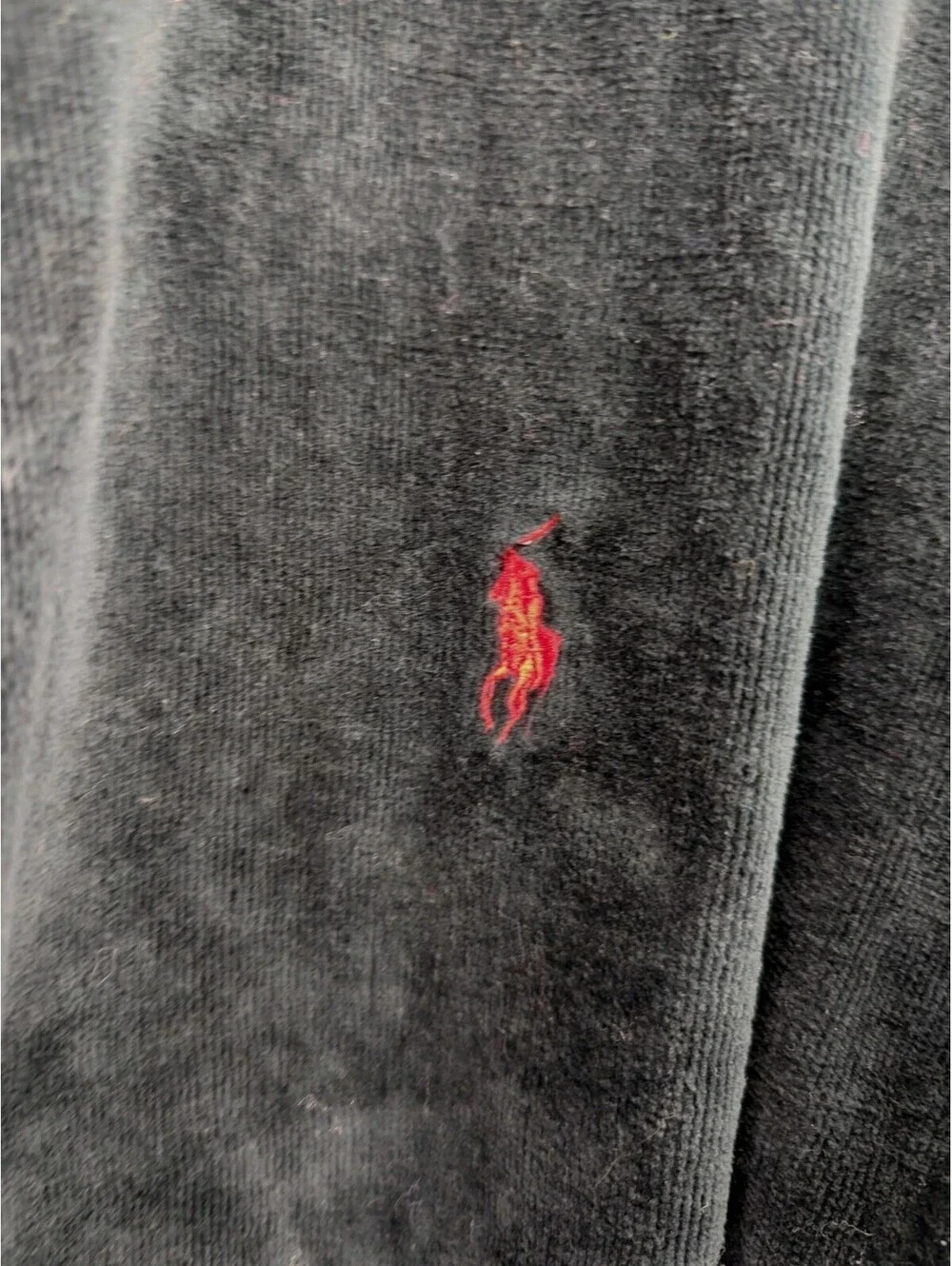 Polo Ralph Lauren Sleepwear Soft Cotton Kimono Velour Bath Robe Black Mens L/XL